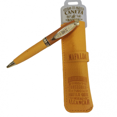 H&H - Caneta de Bambú com Bolsa Mafalda