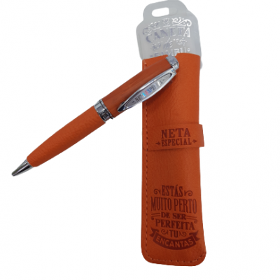 H&H - Caneta de Bambú com Bolsa Neta Especial