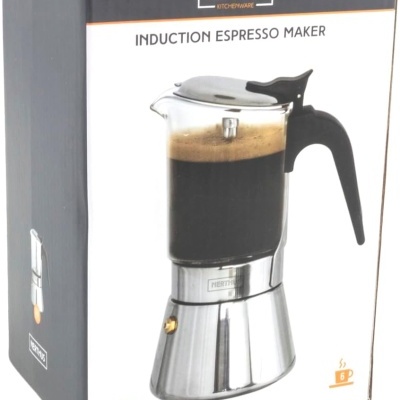 Nerthus Cafeteira de Indução vidro/inox 6chav.