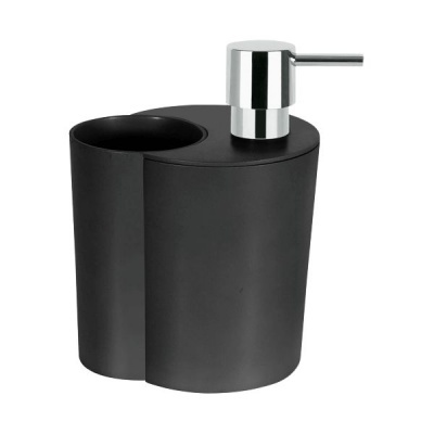 Spirella  Sun & Moon 2 em 1 Dispensador de sabão + copo preto