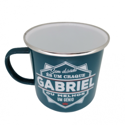 H&H Grande Homem canecas esmaltadas Gabriel