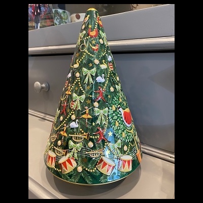 Silver Crane Lata musical Árvore Natal