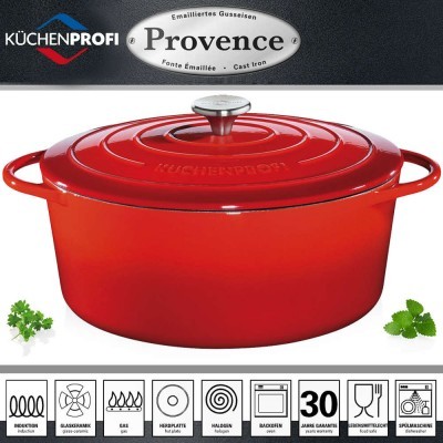 Tacho Oval 40cm Ferro vermelho Kuchenprofi