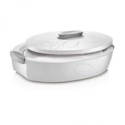 Assadeira térmica oval 4lts Tutto Caldo branca