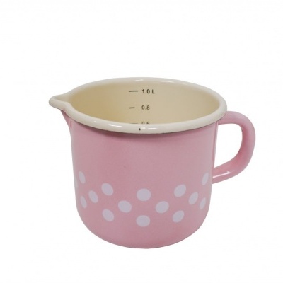 Isabelle Rose Jarro medidor 1lt esmalte Rosa pastel