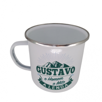 H&H Grande Homem canecas esmaltadas Gustavo