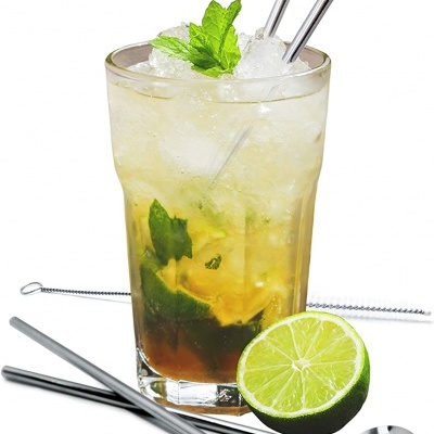 Vin Bouquet Set 4 colheres/palhinhas inox