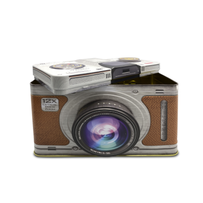 Silver Crane Lata Câmera Fotográfica