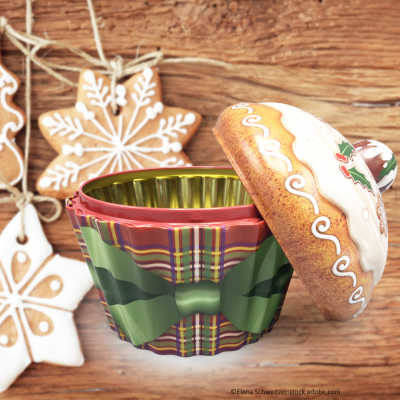 Silver Crane Lata Cupcake X-mas Puding