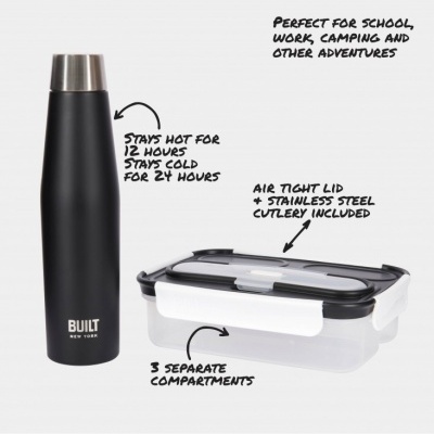 Built NY Coffret Garrafa+Lancheira Bento preto Built NY Coffret Garrafa+Lancheira Bento preto