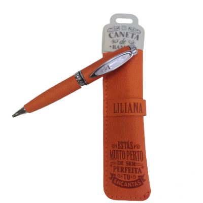 H&H - Caneta de Bambú com Bolsa Liliana