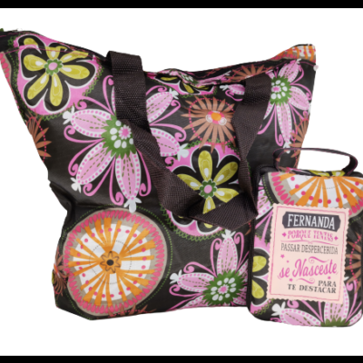 H&H Mulheres TOP Bolsa compras dobrável Fernanda