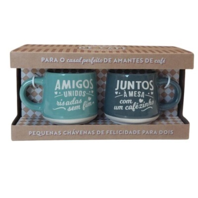 H&H  - Set de Chávenas de café Expresso Amigos e Cafézinho