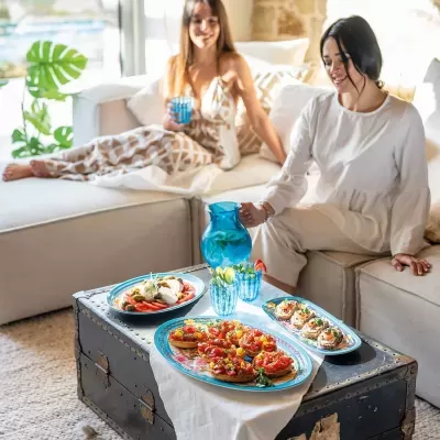 Guzzini Tabuleiro oval grande ''FLOWER&LEMON''