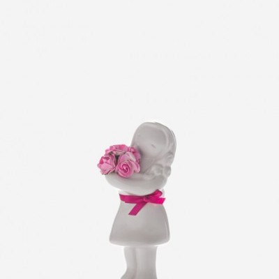 Rosa Malva Raminho Menina branco