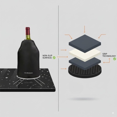 Vin Bouquet Manga Refrigeradora Antideslizante vermelha