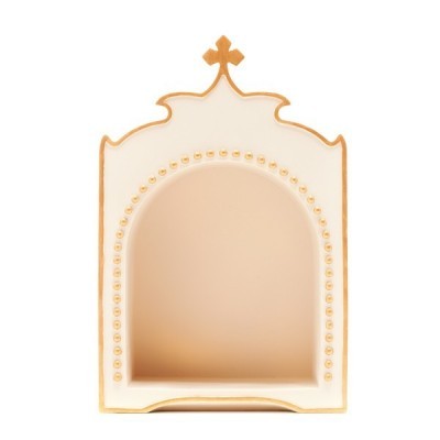 Oratório pérola e dourado, com cruz Little Drops of Water