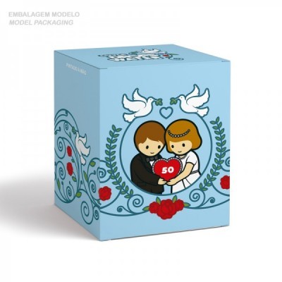 Little Drops of WaterCasal de Noivos c/ coração vermelho "50"