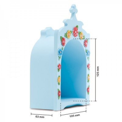 Little Drops of Water Oratório azul, com flores