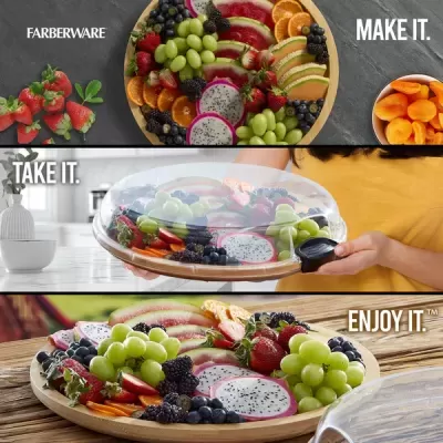 Farberware Build-A-Board Tabuleiro c/tampa 35,5cm