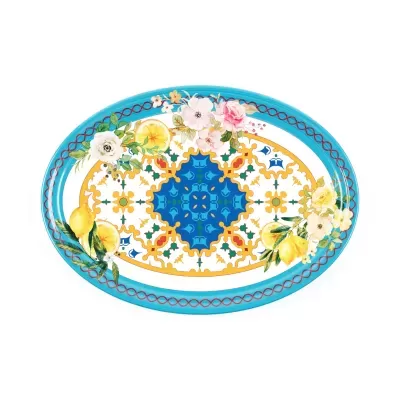 Guzzini Tabuleiro oval grande ''FLOWER&LEMON''