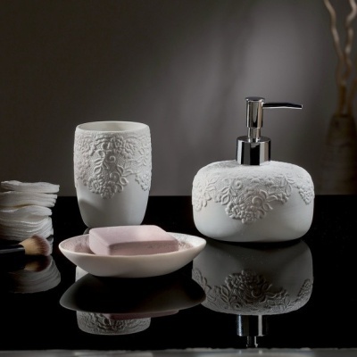 Spirella Dispensador de sabão em porcelana COZY White