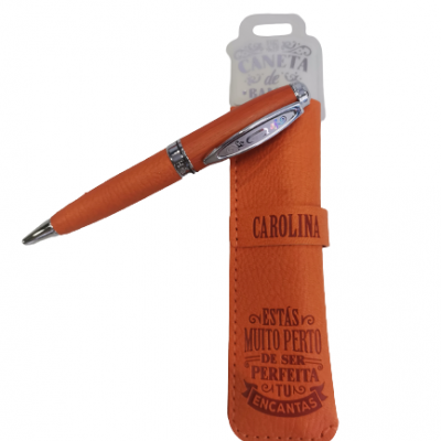 H&H - Caneta de Bambú com Bolsa Carolina