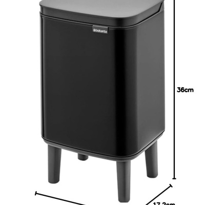 Brabantia Balde BO 4lts preto mate