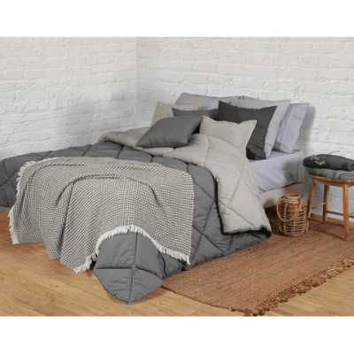 Leiper Bicolor Edredon de aquecimento 180x240cm cinza