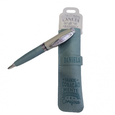 H&H - Caneta de Bambú com Bolsa Daniela