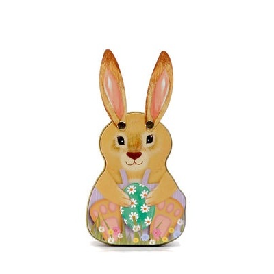 Silver Crane Caixa de lata "Coelhinho da Páscoa" violeta com orelhas móveis