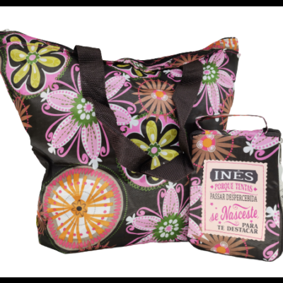 H&H Mulheres TOP Bolsa compras dobrável Inês