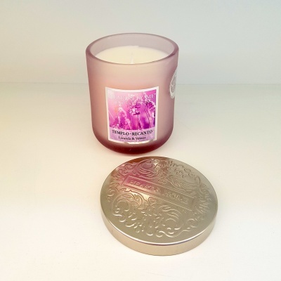 Heart & Home Vela Frasco pequeno Templo/Recanto (lavanda & vetiver)