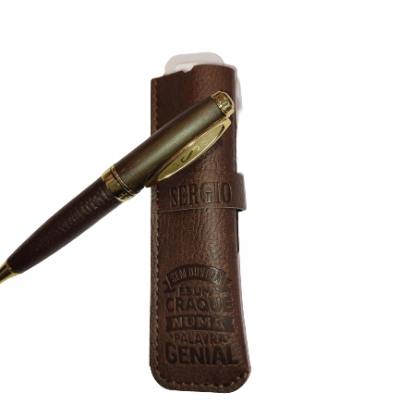 H&H - Caneta de Bambú com Bolsa Sérgio