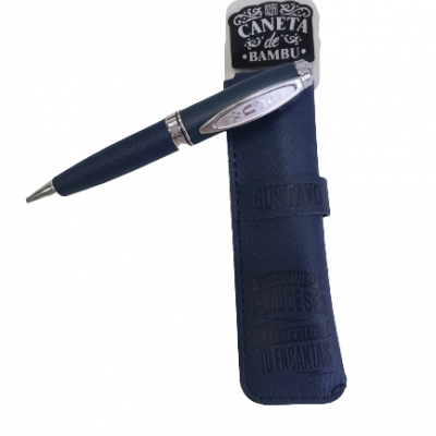 H&H - Caneta de Bambú com Bolsa Gustavo