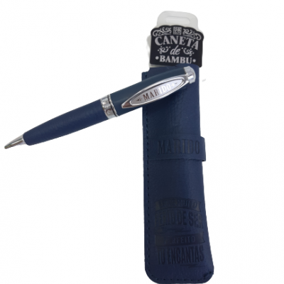 H&H - Caneta de Bambú com Bolsa Marido