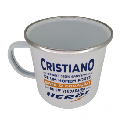 H&H Grande Homem canecas esmaltadas Cristiano
