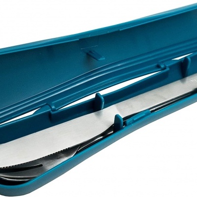 Nerthus Conjunto de talheres de aço inoxidável com estojo