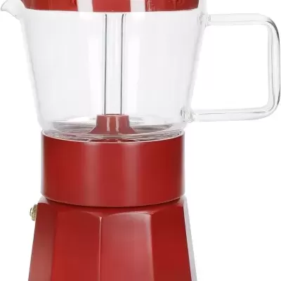 LA CAFETIÈRE - Cafeteira alum/vidro verm. Verona