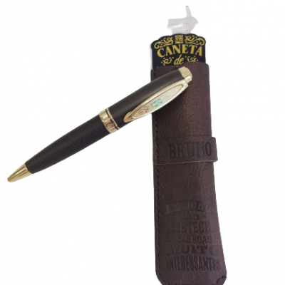 H&H - Caneta de Bambú com Bolsa Bruno