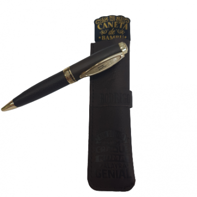 H&H - Caneta de Bambú com Bolsa Rodrigo