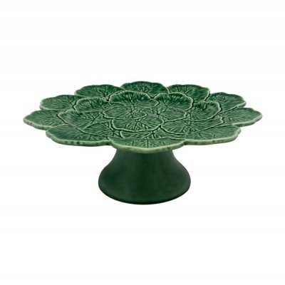 Bordalo Pinheiro Sardinheira - Prato c/ Pé 33 Verde