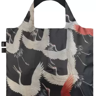 LOQI Saco Anónimo Furisode com uma Miríade de Garças Voadoras