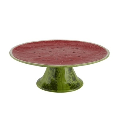 Bordalo Pinheiro Melancia - Prato com Pé 32,5