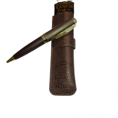 H&H - Caneta de Bambú com Bolsa Martim