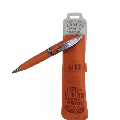 H&H - Caneta de Bambú com Bolsa Manuela