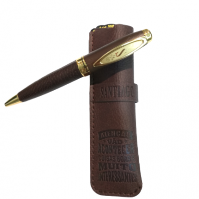 H&H - Caneta de Bambú com Bolsa Santiago