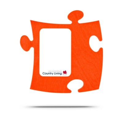 Country Living Moldura Puzzle+ 9x13cm laranja