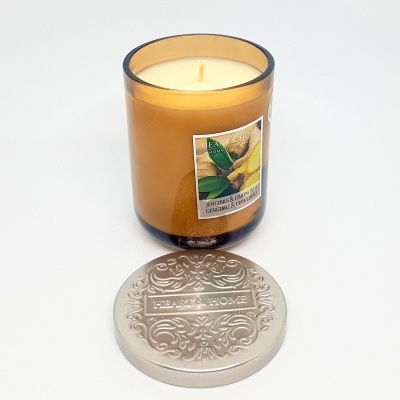 Heart & Home Vela Frasco grande  Gengibre & Erva-Limão