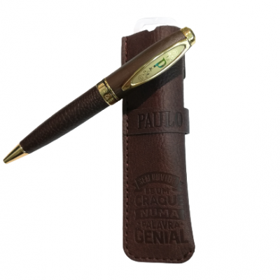 H&H - Caneta de Bambú com Bolsa Paulo